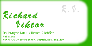 richard viktor business card